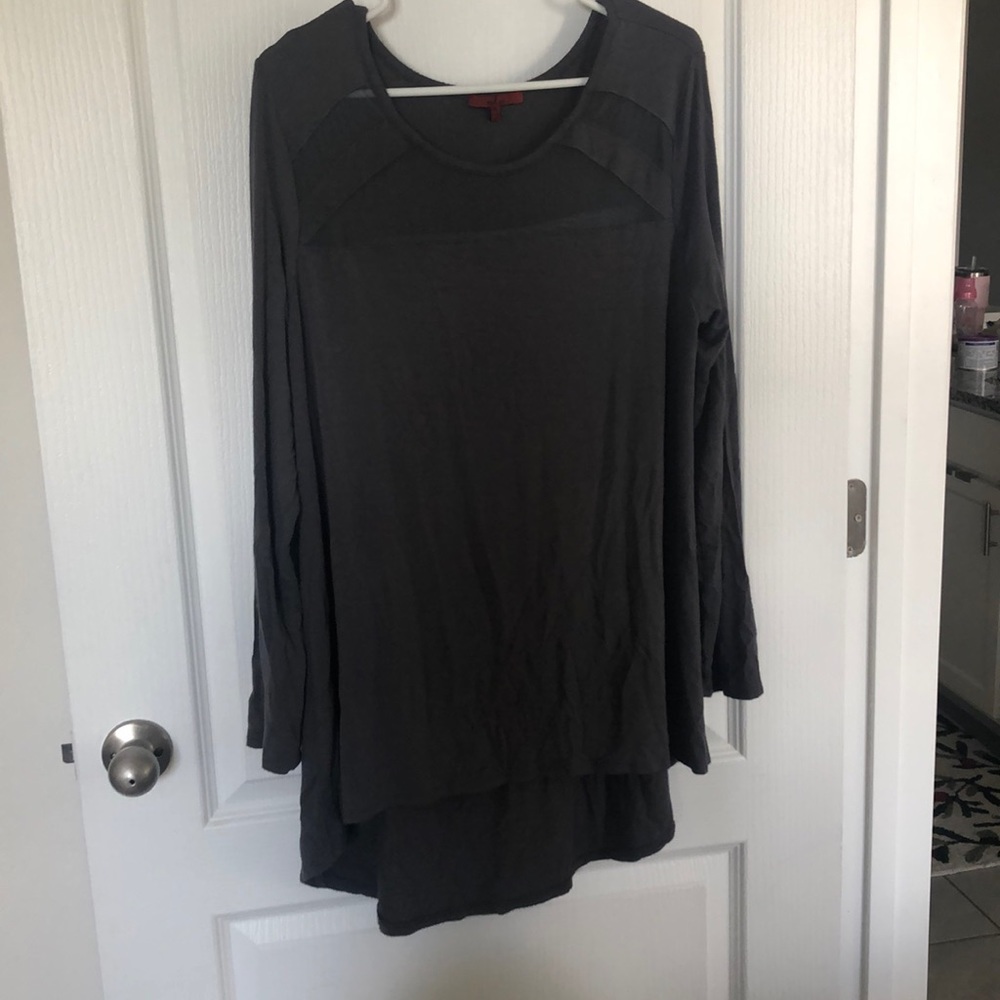 Red by bke long sleeve top